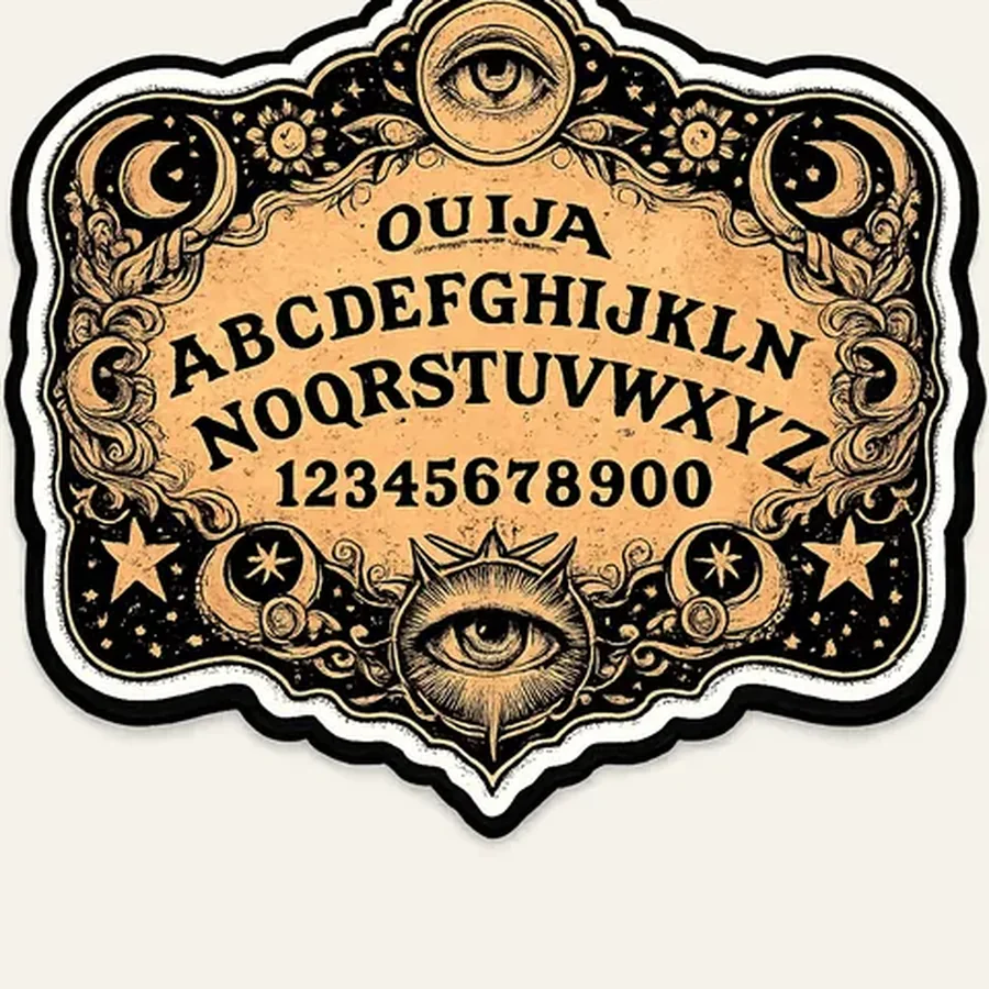 Ornate Vintage Ouija Board Sticker