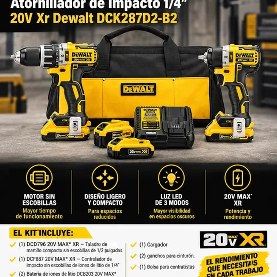 Oferta DeWALT 20V XR con Kit Completo