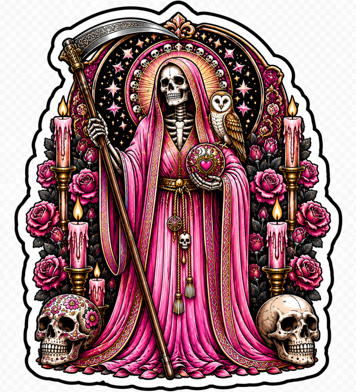 Let's do her up in pink.
