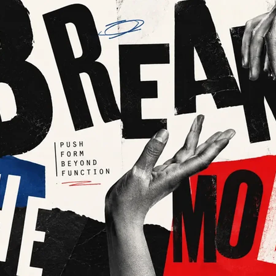 Break the Mold Typography Collage