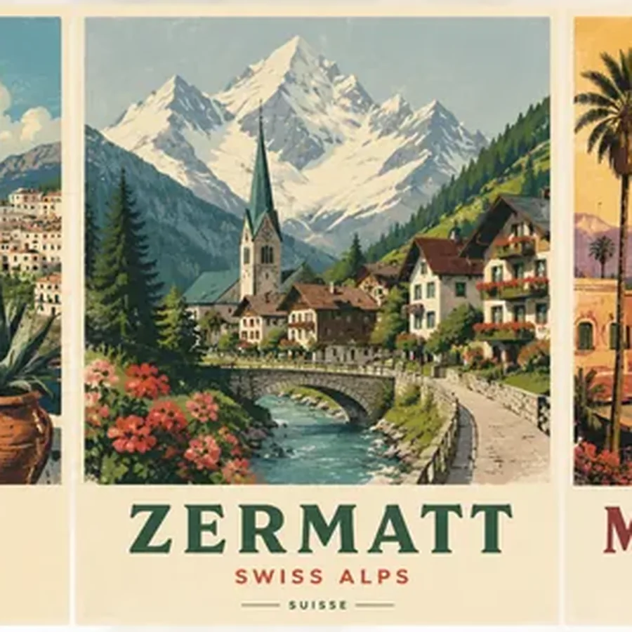 Three Vintage Travel Posters