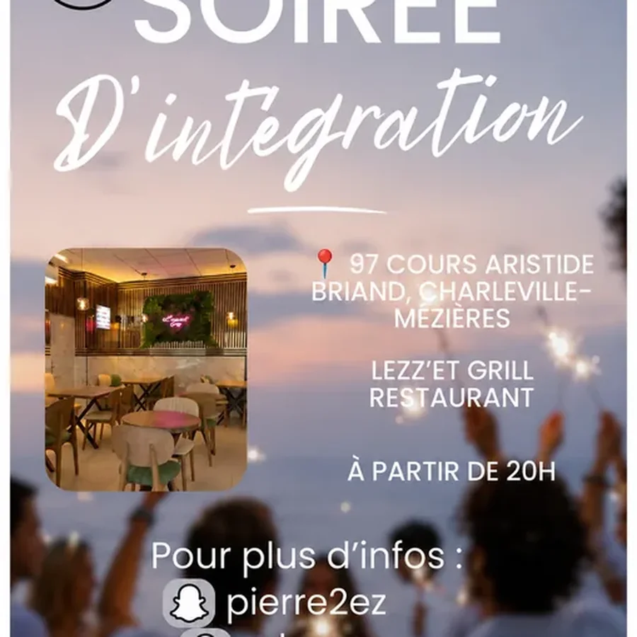 Image générée : Soirée d’intégration au Lezz’et Grill