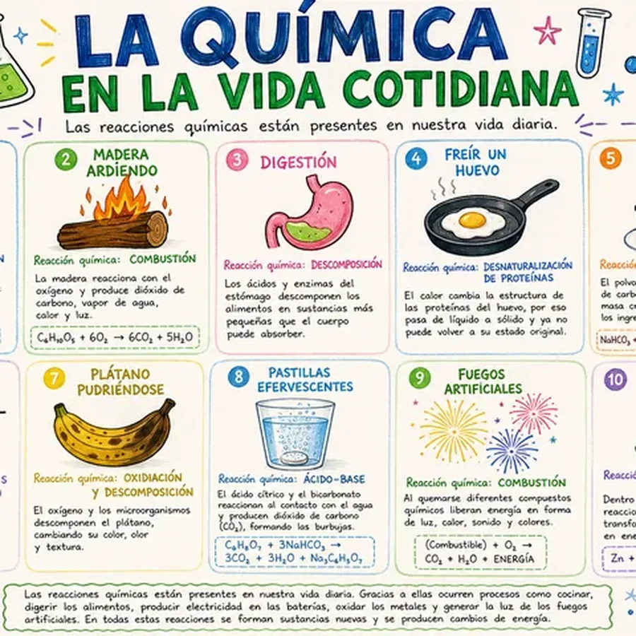 Everyday Chemistry Reactions Poster