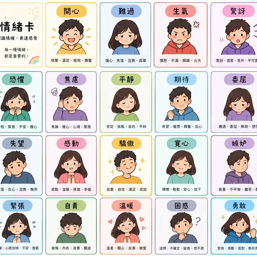 溫暖繽紛的情緒卡圖鑑