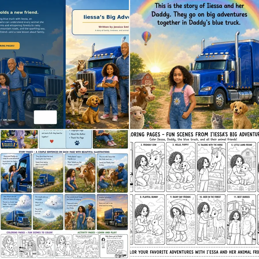Generated image: Daddy and Iiessa’s big adventure