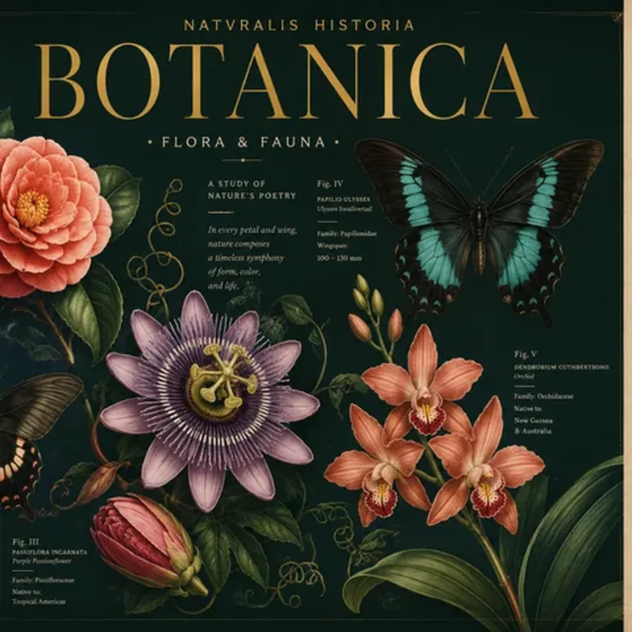 Botanica: A Vintage Flora & Fauna Plate