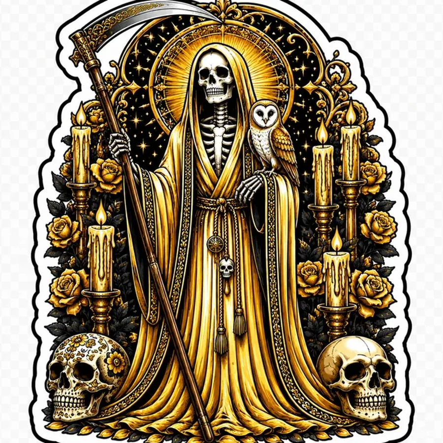 Let's put her in golden robes. 
