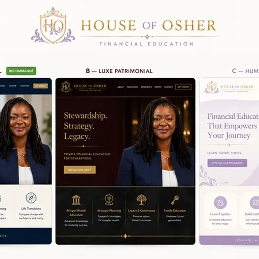 Trois visions premium pour House of Osher