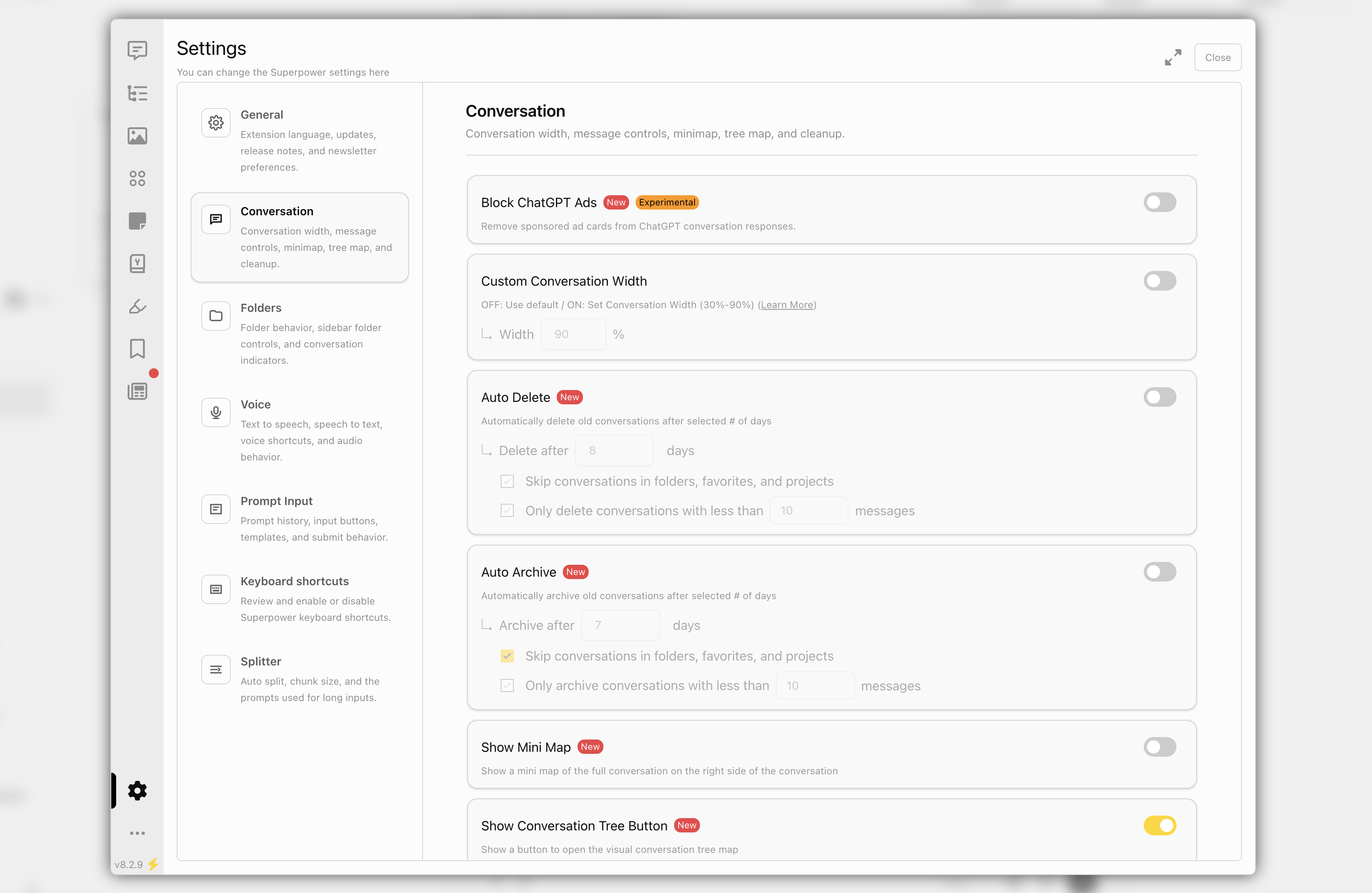 Superpower ChatGPT Settings